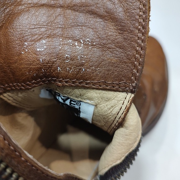 Frye Brown Leather Combat Boots - Picture 11 of 12